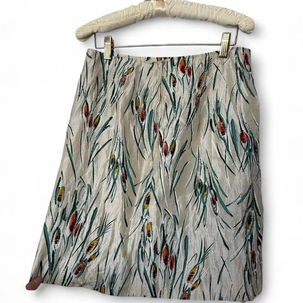 Upcycled silk mini skirt